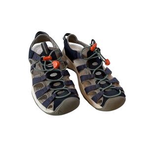 Keen Astoria West Navy Beveled Glass Waterfront Slip-on Sandal Women's size 7.5